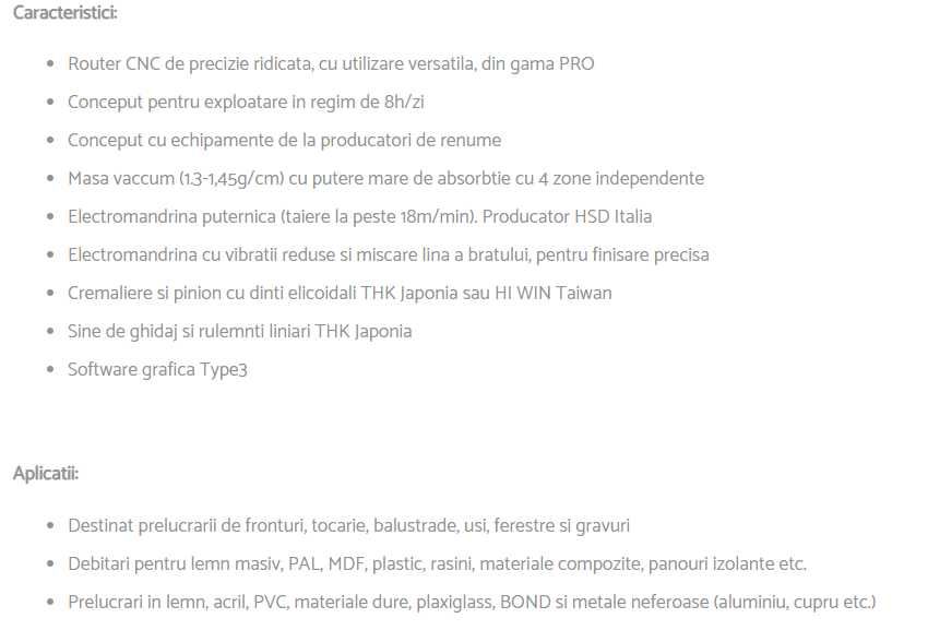 Router CNC Excitech E 2 - 2100*3100mm - anul 2018-Heavy Duty