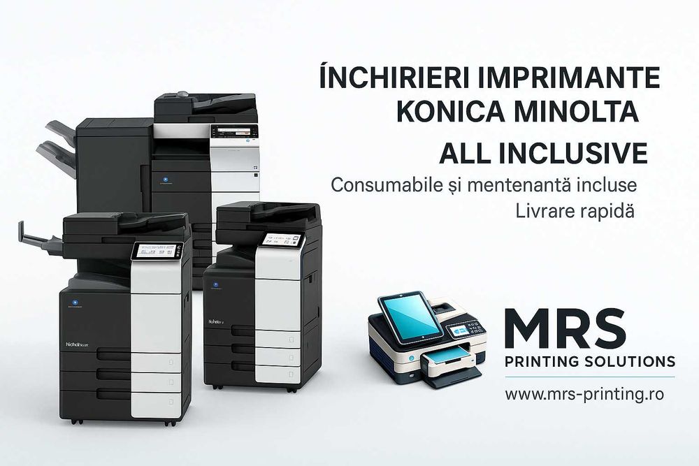 Închiriez imprimantă  Konica Minolta Bizhub C458 – doar 55 €/lună