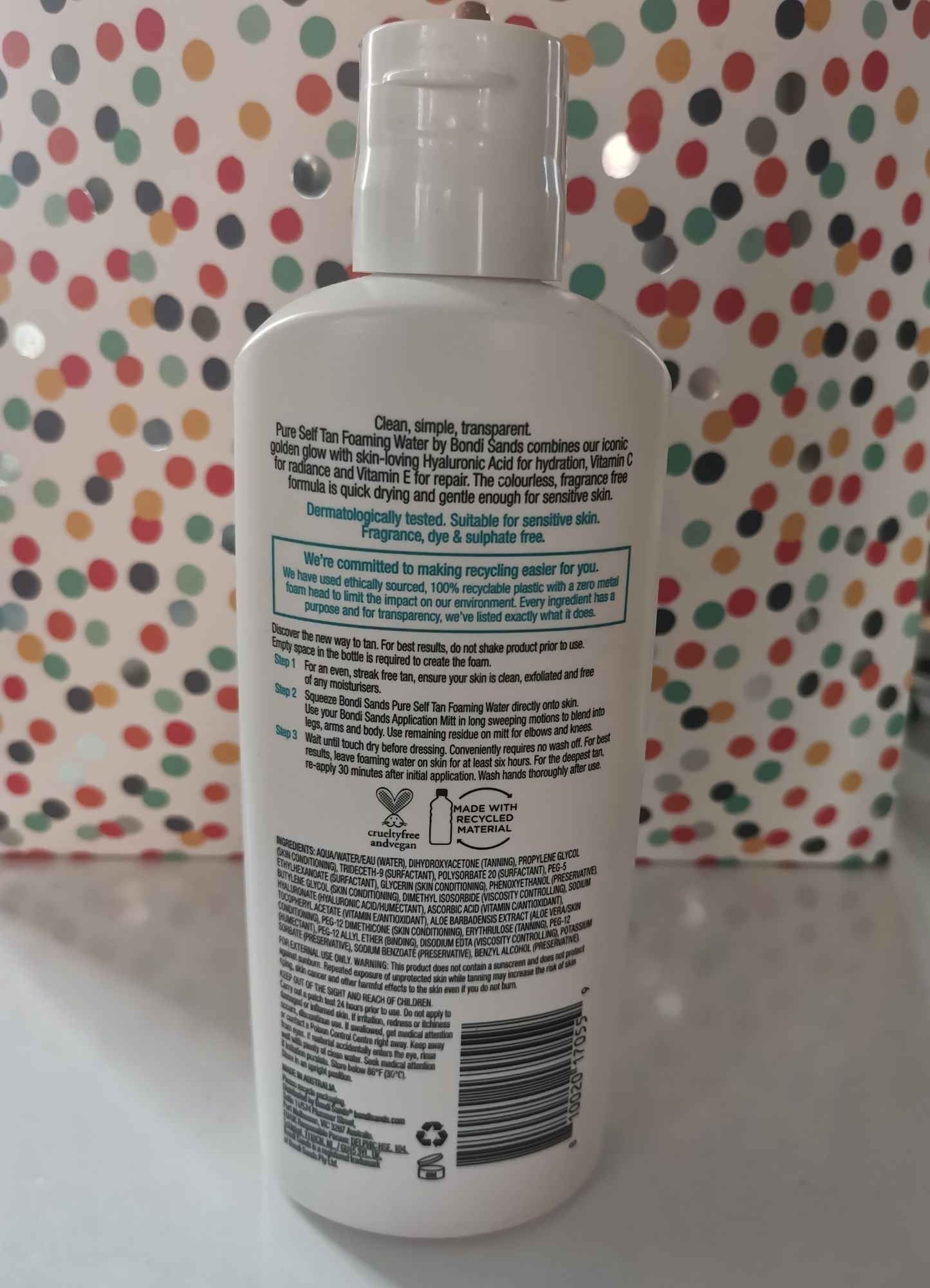 Bondi Sands PURE Self-tan Foaming Water Light/Medium
