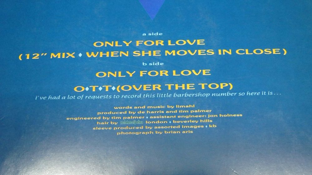 Disc vinil,Limahl,Maxi,original,Only for Love!