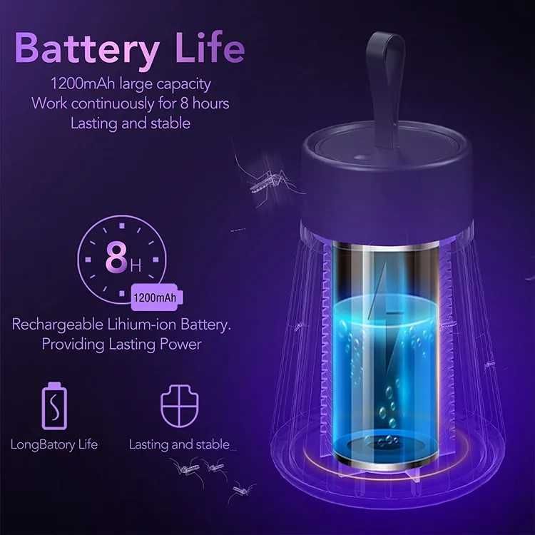 Lampa UV, aparat anti insecte portabil 1200mAh
