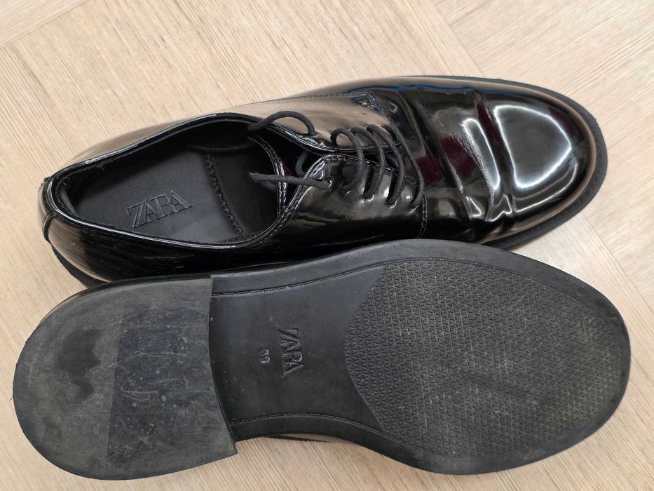 Pantofi negri LAC, bărbătești, Zara 39