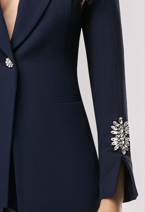 Compleu ablastru marin cu detalii swarovski s-m