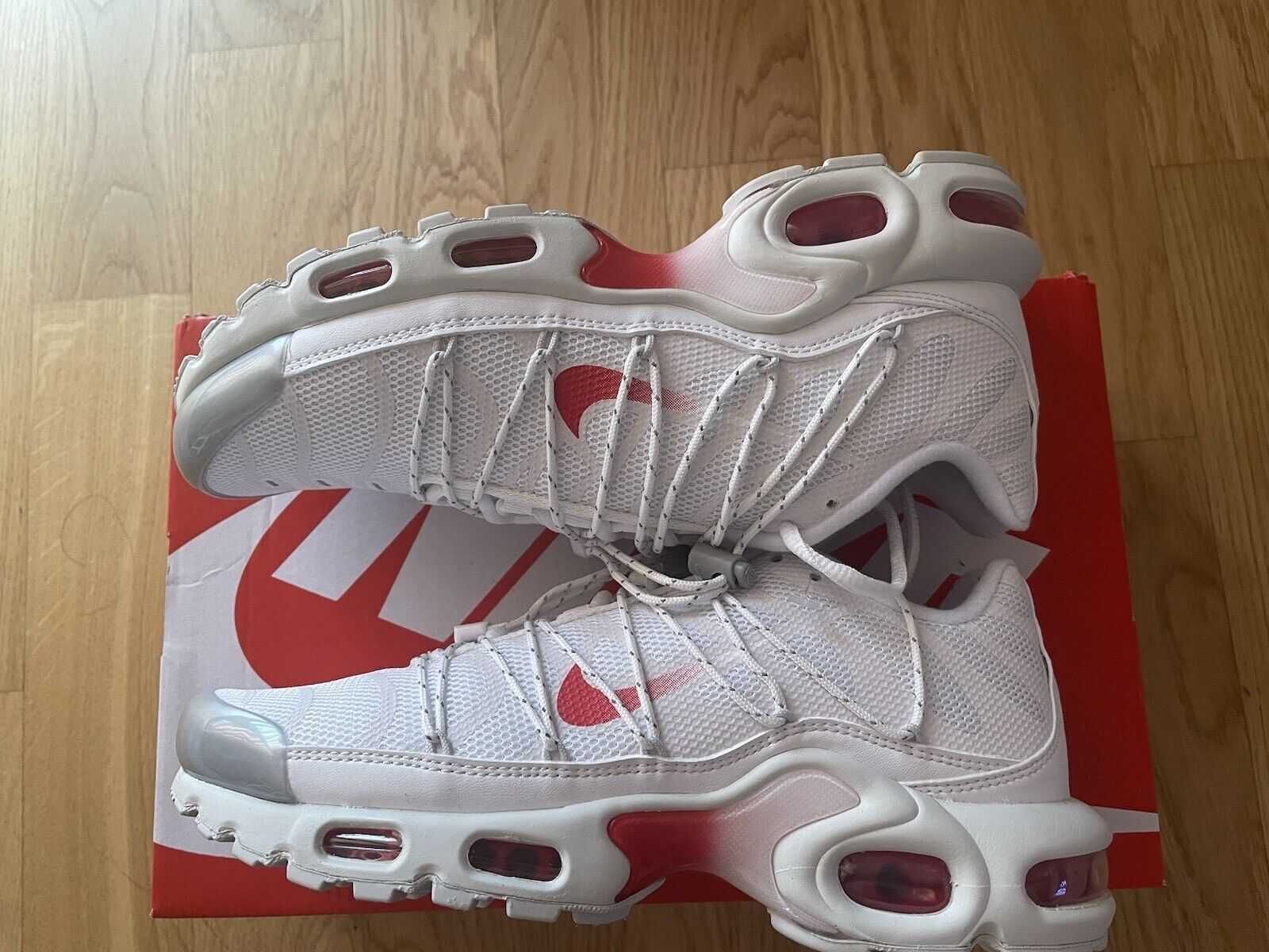 Nike Tn Air Max Plus Utility white Toggle Red 100%  originali-40