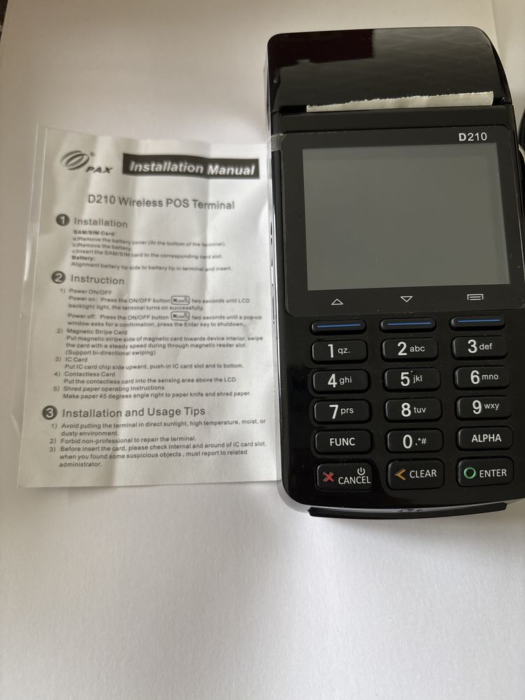 Продаю новый POS-терминал PAX D210 (VRLS Post Terminal