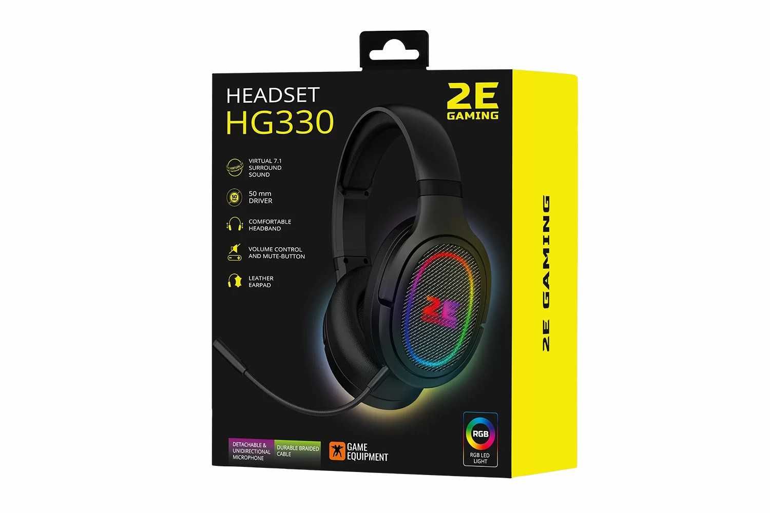 Игровая гарнитура 2E GAMING HG330 7.1 черного цвета