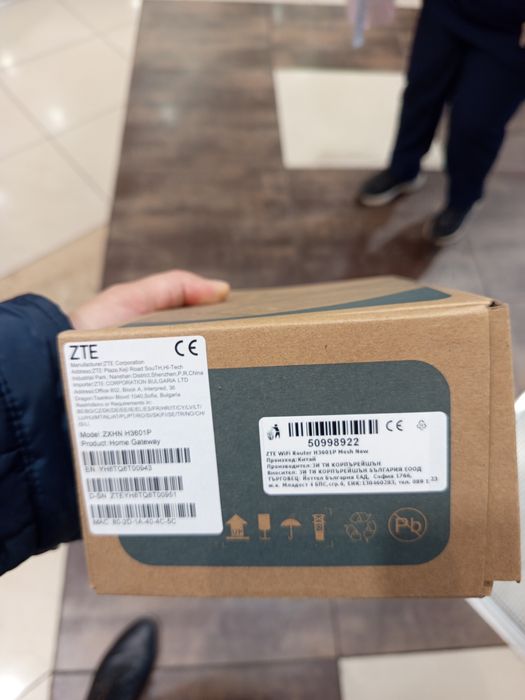 Чисто нов рутер ZTE ZXHN H3601p