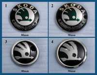 Embleme Skoda pentru capota / portbagaj cu logo 80 / 90mm