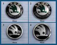 Embleme Skoda pentru capota / portbagaj cu logo 80 / 90mm