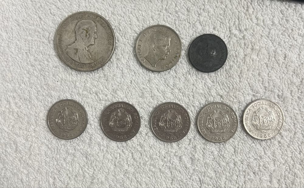Lot monede vechi România – diverse tipuri, colecţionabil