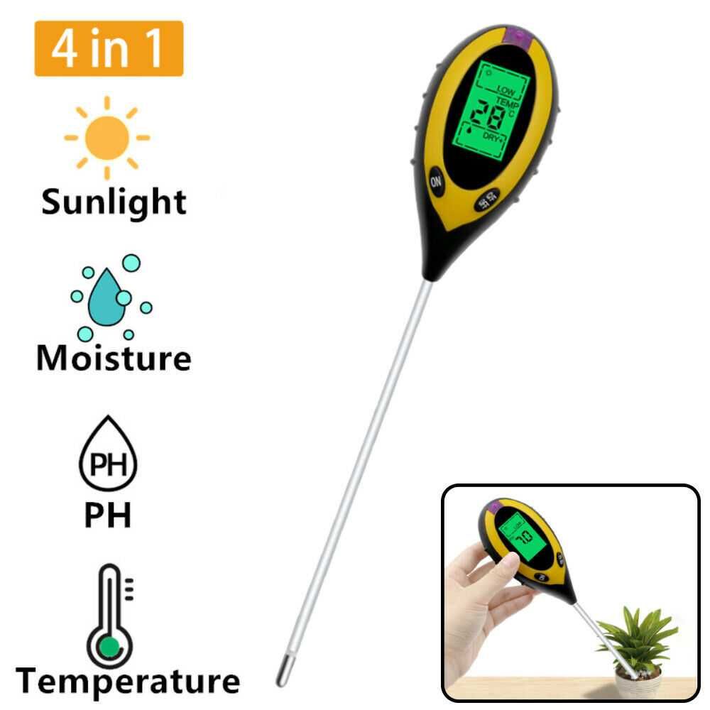 Aparat multifunctional Tester 4 in 1 PH Sol, Umiditate, agricultura