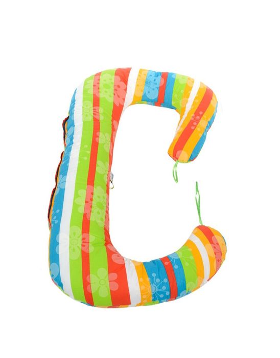 Perna 3 in 1 de gravida si alaptat BabyNeeds Soft Plus, Curcubeu
