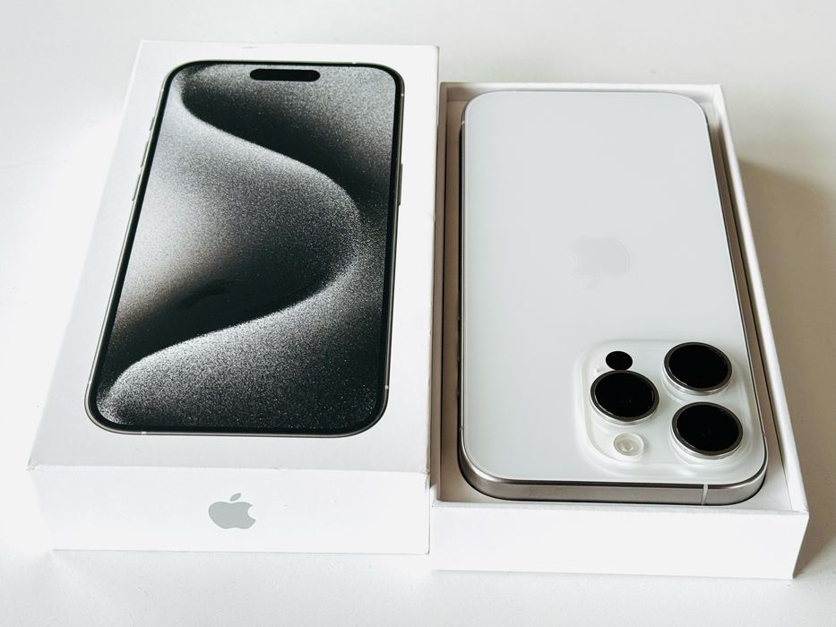Iphone 15 Pro 256GB White Titanium 100% Батерия! Гаранция 6 месеца