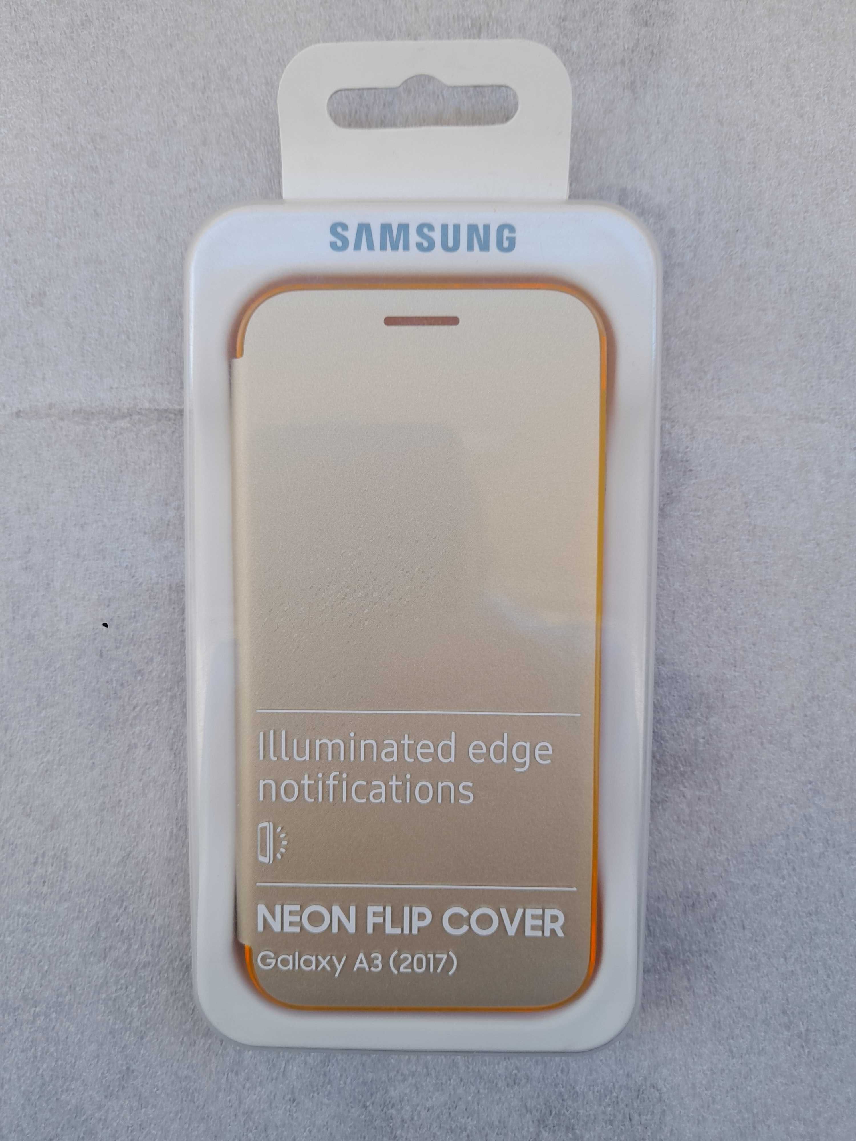 Husa Samsung Galaxy A3 (2017) Neon Flip Cover (model carte)