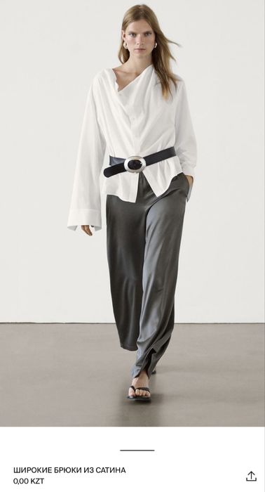 Брюки из сатина Massimo Dutti размер L, новые!