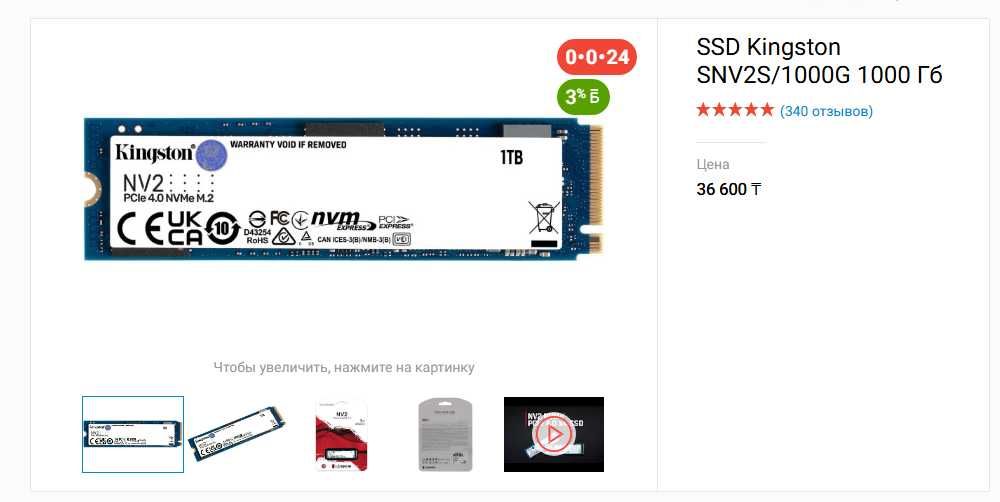 Kingston SNV2S1000G