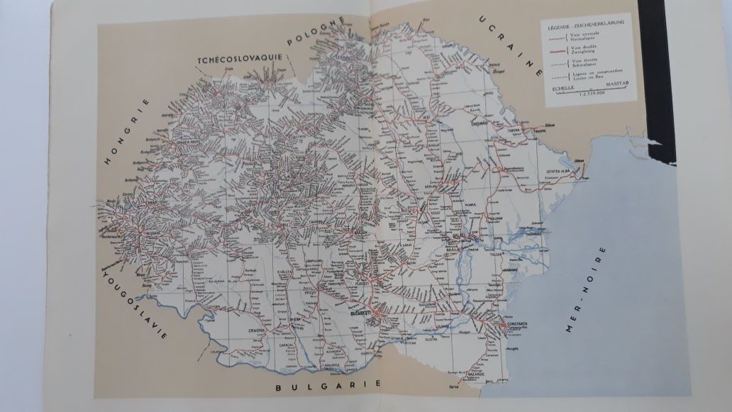 Carte "Les chemins de fer Roumains "
