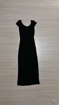 Платье черное лапша