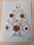 Felicitări realizate prin tehnica quilling pentru Crăciun
