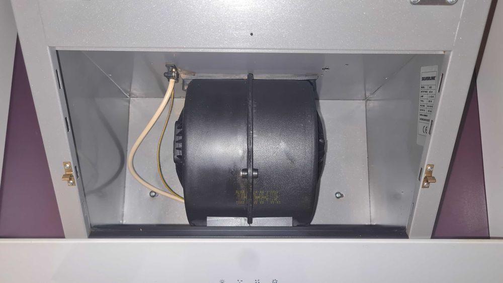 Стенен аспиратор бяло стъкло 500м³