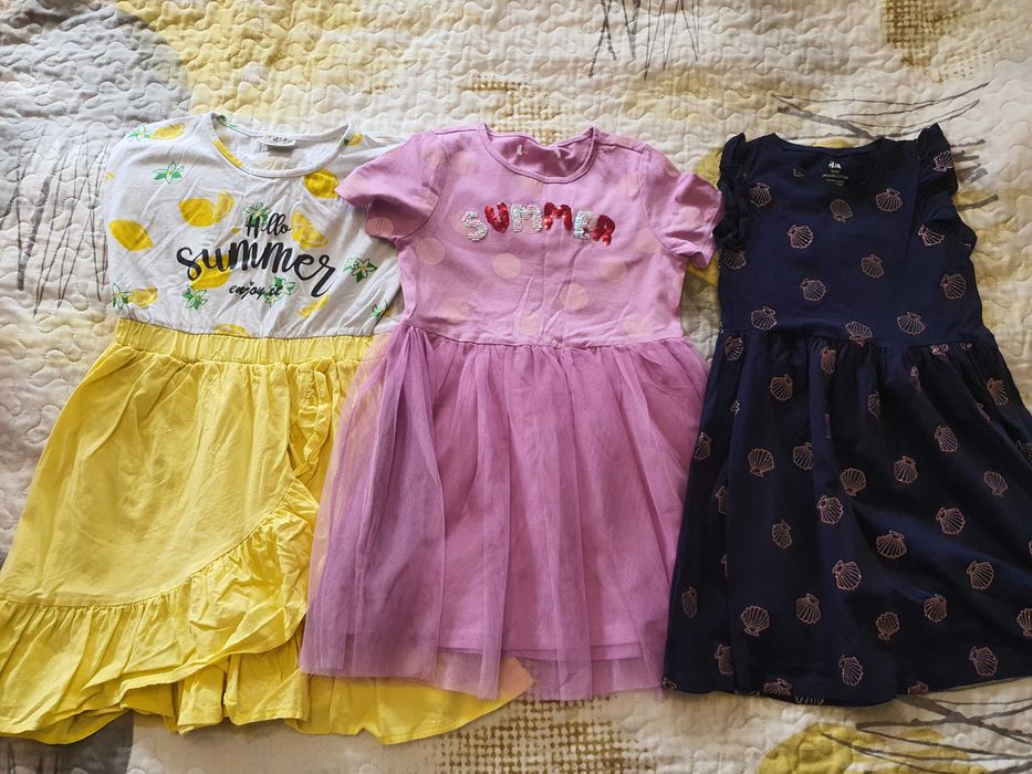 Летни и пролетни дрешки за момиченце размер 110- 116, без забележки