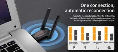 Для аудио Bluetooth адаптер v 6.0 (200 метров)