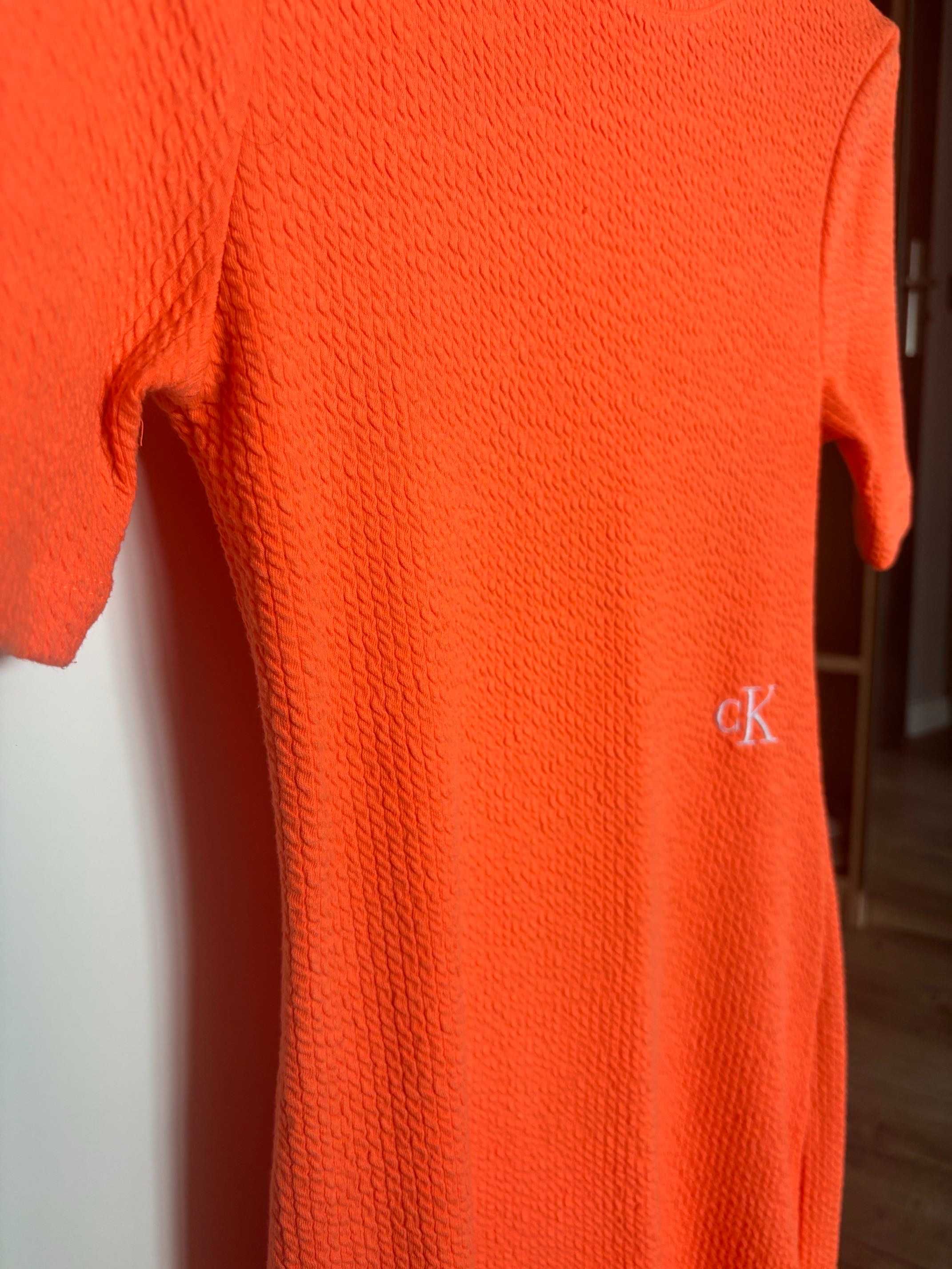 Оранжева рокля Calvin Klein XS