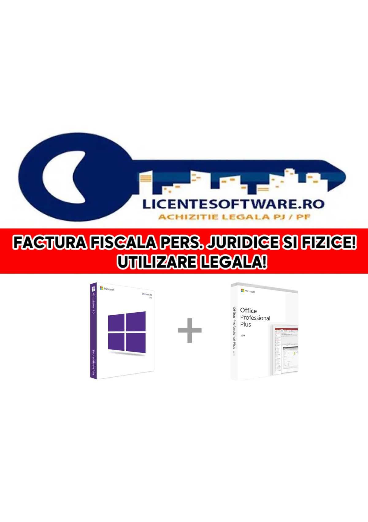 PACHET COMBO: Licenta Windows 10 Pro + Office 2019 Pro Plus (FACTURA!)