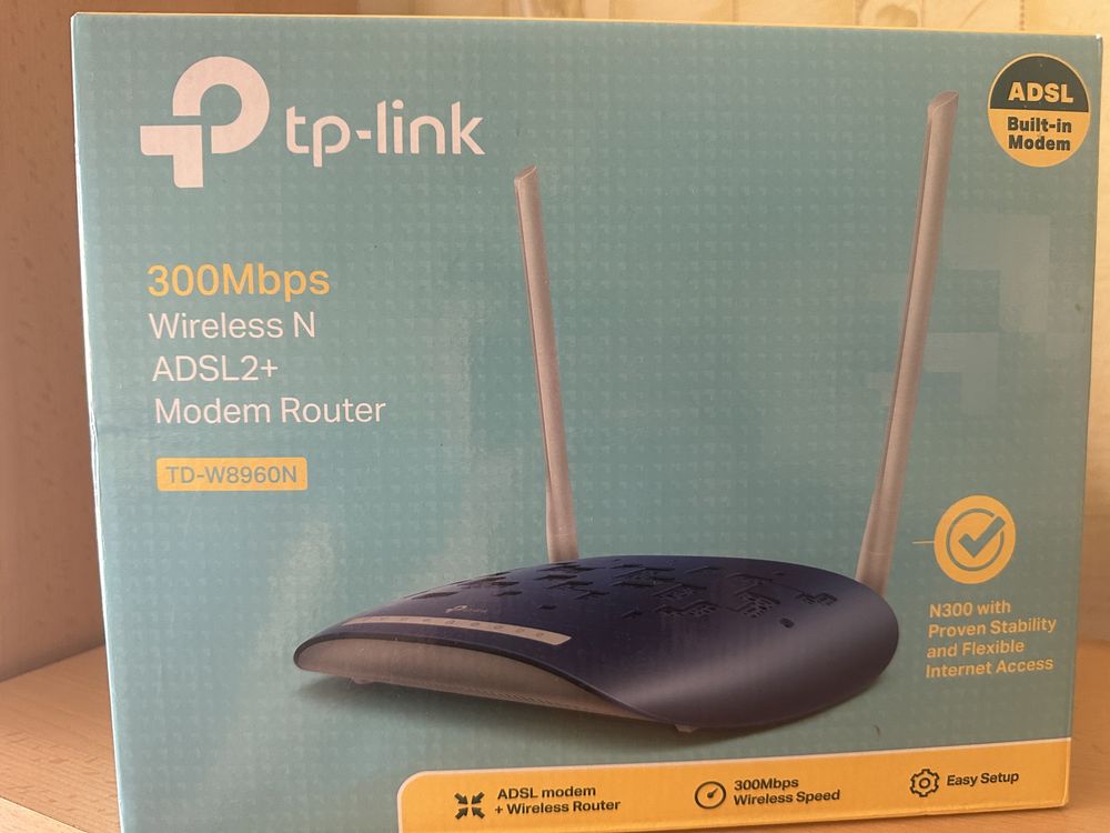 Новый Wi Fi роутер Tp-link , модель td-w8960n