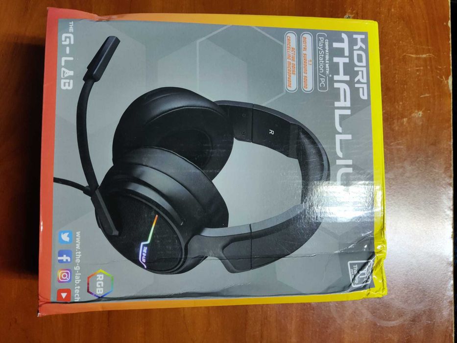 Casti gaming Over-Ear G-Lab Thallium, 7.1