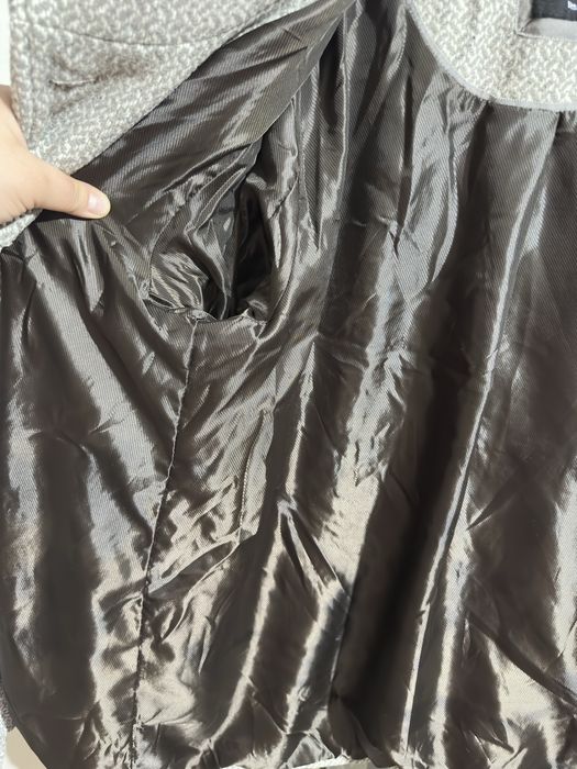 Palton dama gri cu alb, marimea 46