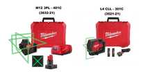 Nivela Laser Milwaukee 3PL-401c,  L4 CLL-301C
