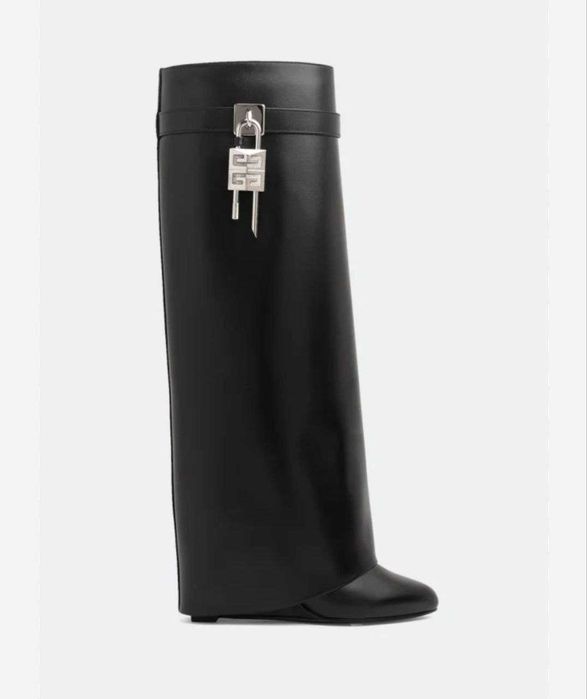 Дамски кожени Ботуши GIVENCHY Shark Lock 100% овча кожа