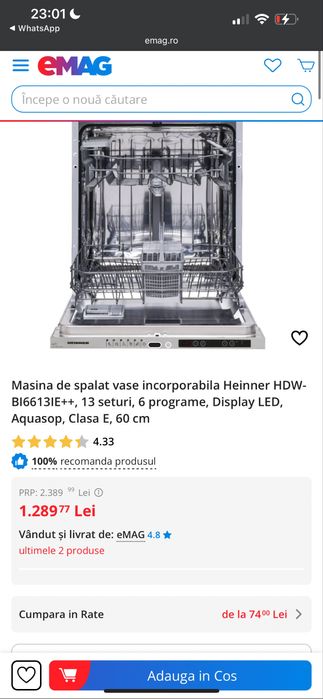 Masina de splat vase - Heinner