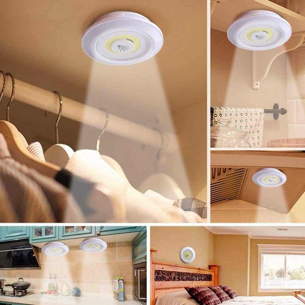 Set 3x Lampa LED Grundig, control telecomanda, alimentare cu baterii