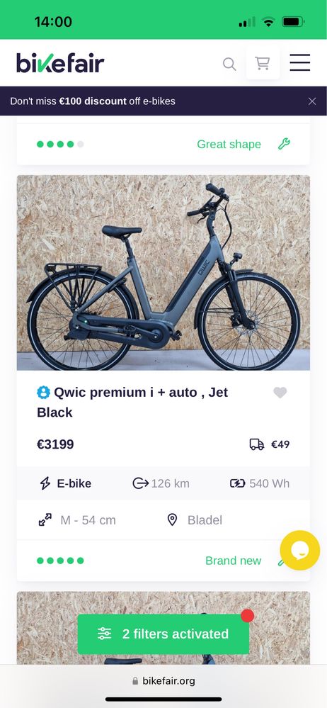 Bicicleta Qwic electrica
