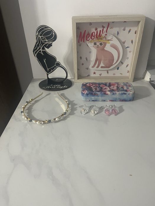 Set: Pusculita + rana foto pentru gravide+ cercei + coronita