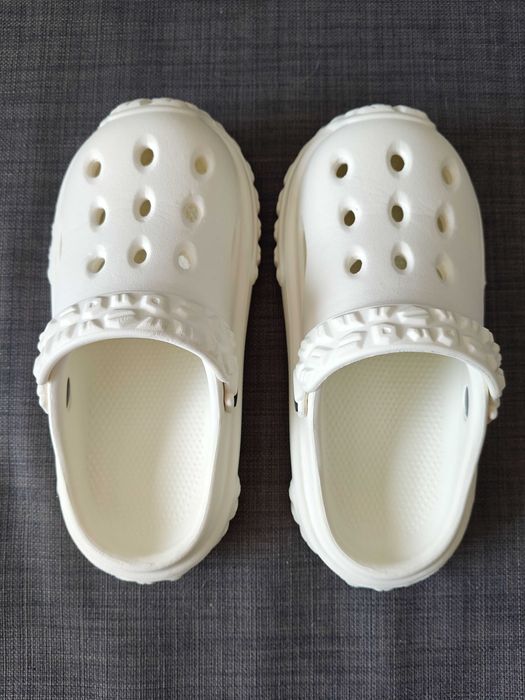 Papuci copii albi tip Crocs marimea 30-31