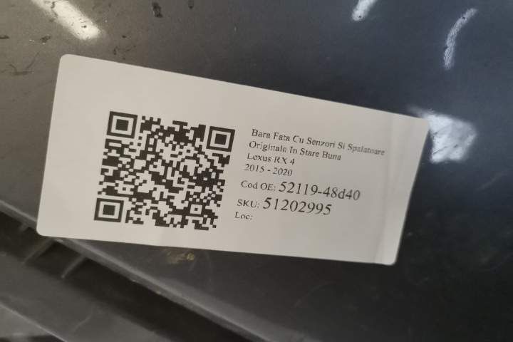 Bara Fata Cu Senzori Si Spalatoare Originala In Stare Buna Lexus  RX
