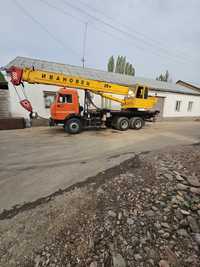 Авто кран Ивановец шасси камаз 2003 ийли евро 1 25 тонна 21 метр стрел