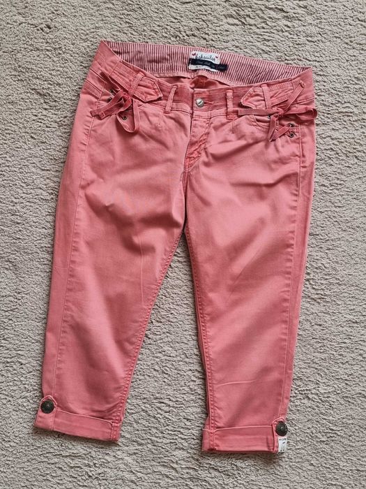 Gins, Blugi, Pantaloni Bershka, marimea 38, roz corai