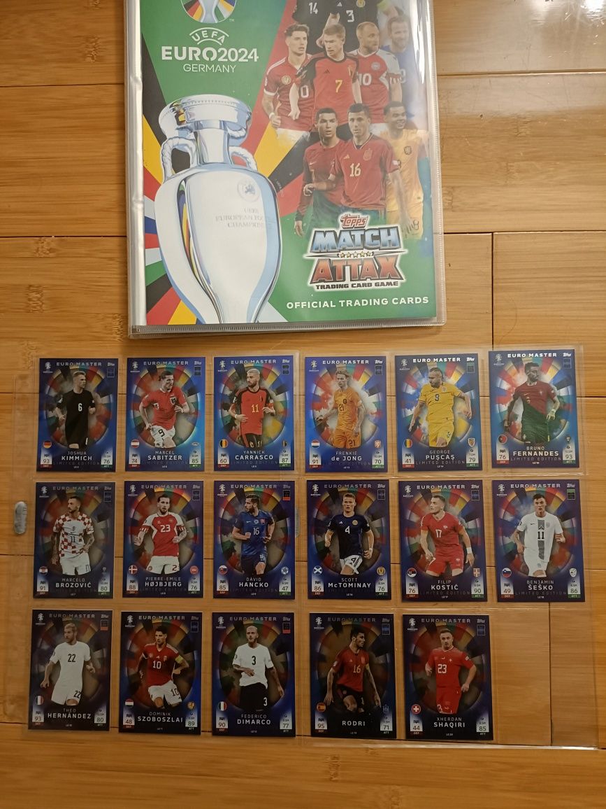 Set Complet Euro 2024 Limited Edition EuroMaster Topps Match Attax