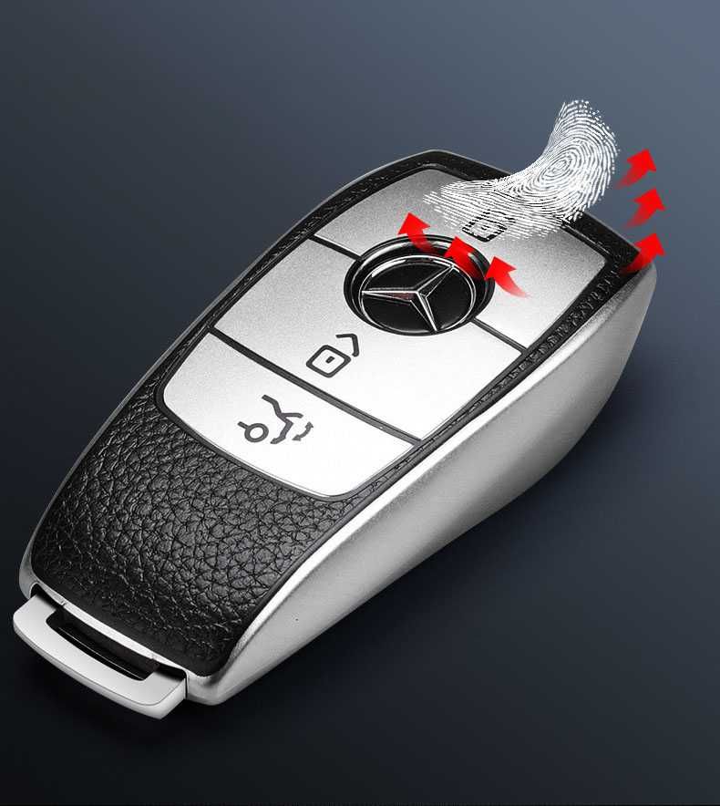 Husa Cheie Auto pentru Mercedes Benz keyless , Tpu, Argintiu/negru