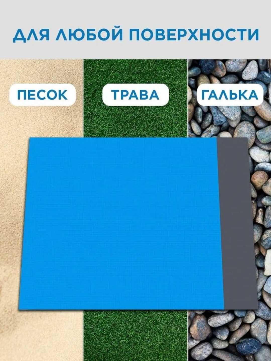 Пляжный коврик 210×200 см, влагостойкий и пескоотталкивающий