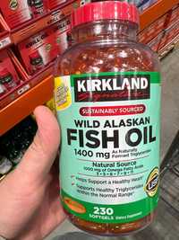 Fish oil от американского бренда KRIKLAND 230 шт (капсула бычьего жела