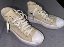 Оригинални Converse с платформа – бежови, почти нови