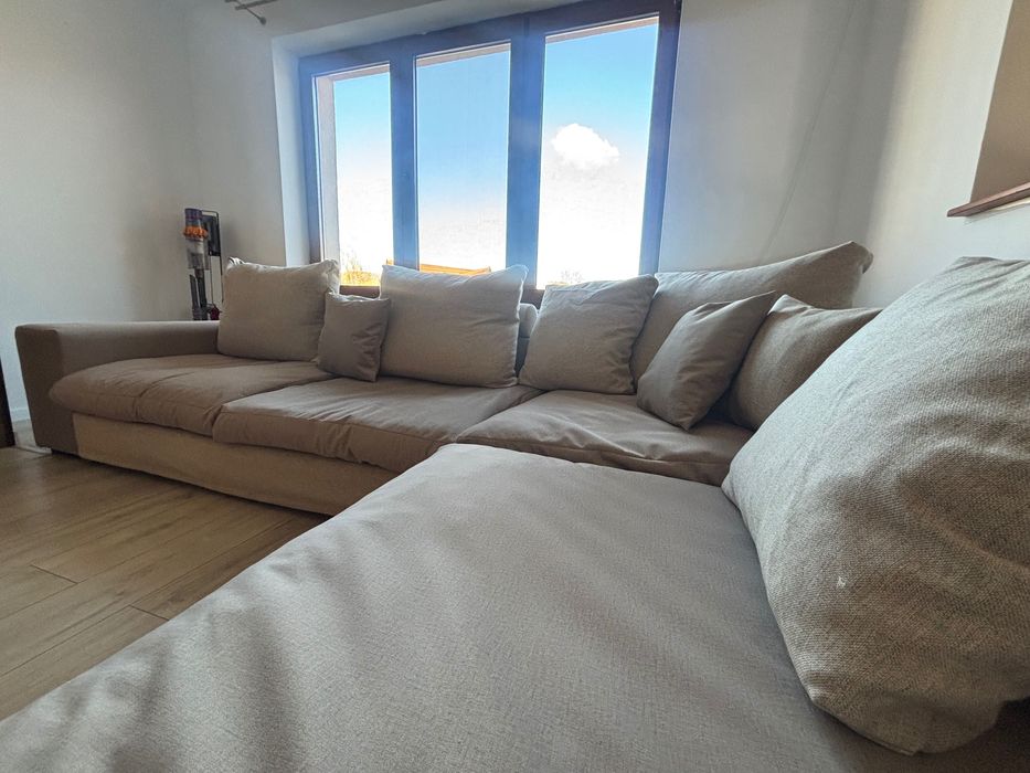 Canapea de colț/ colțar bej