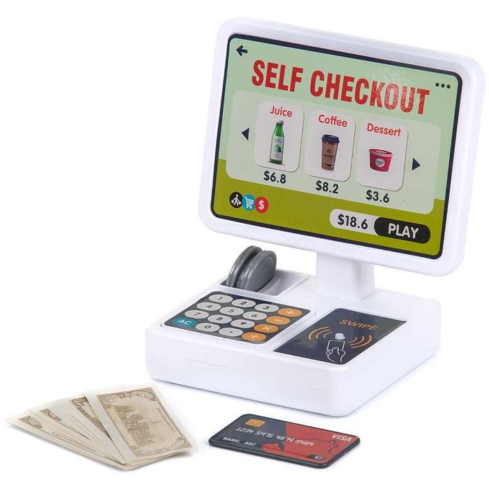 Set jucarie Chipolino Supermarket cu lumini, sunete si 46 accesorii