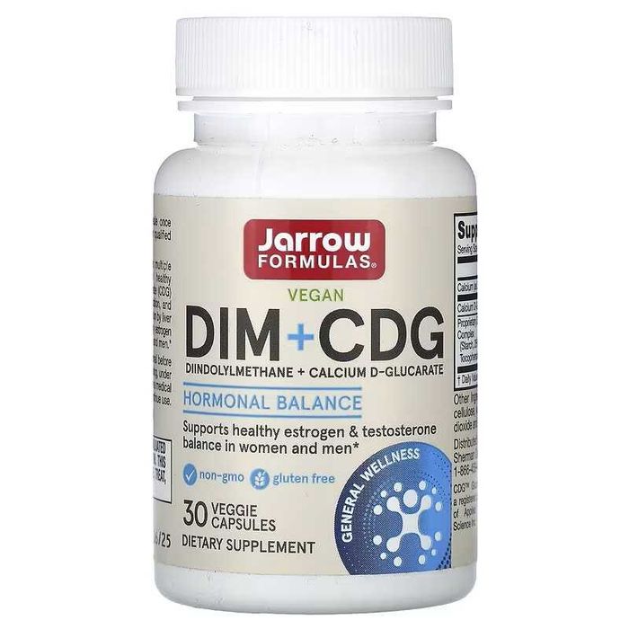 Jarrow Formulas DIM + CDG улучшенная формула для детоксикации 30 капс