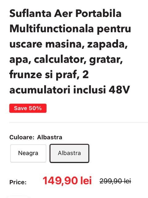 Suflantă aer turbo pt uscare auto
